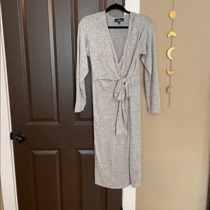 Lulus sweater wrap around dress